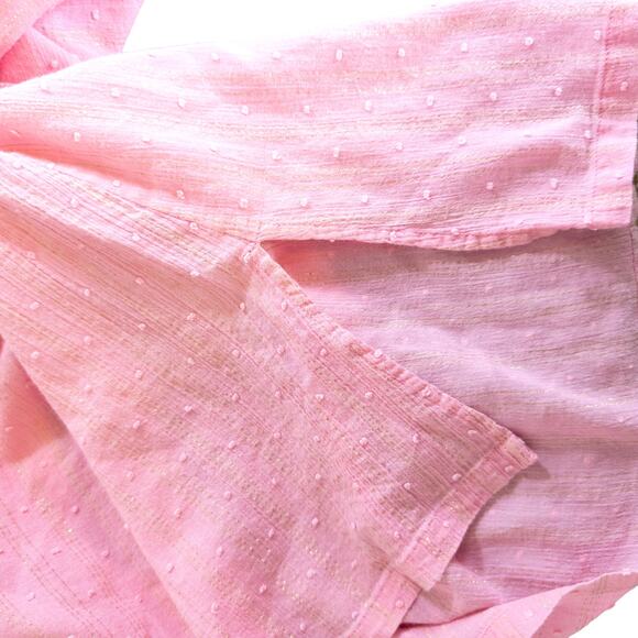 Lilly Pulitzer Textured Metallic Stripe Tunic Dress in Pastel Pink Gold Large - Picture 6 of 12